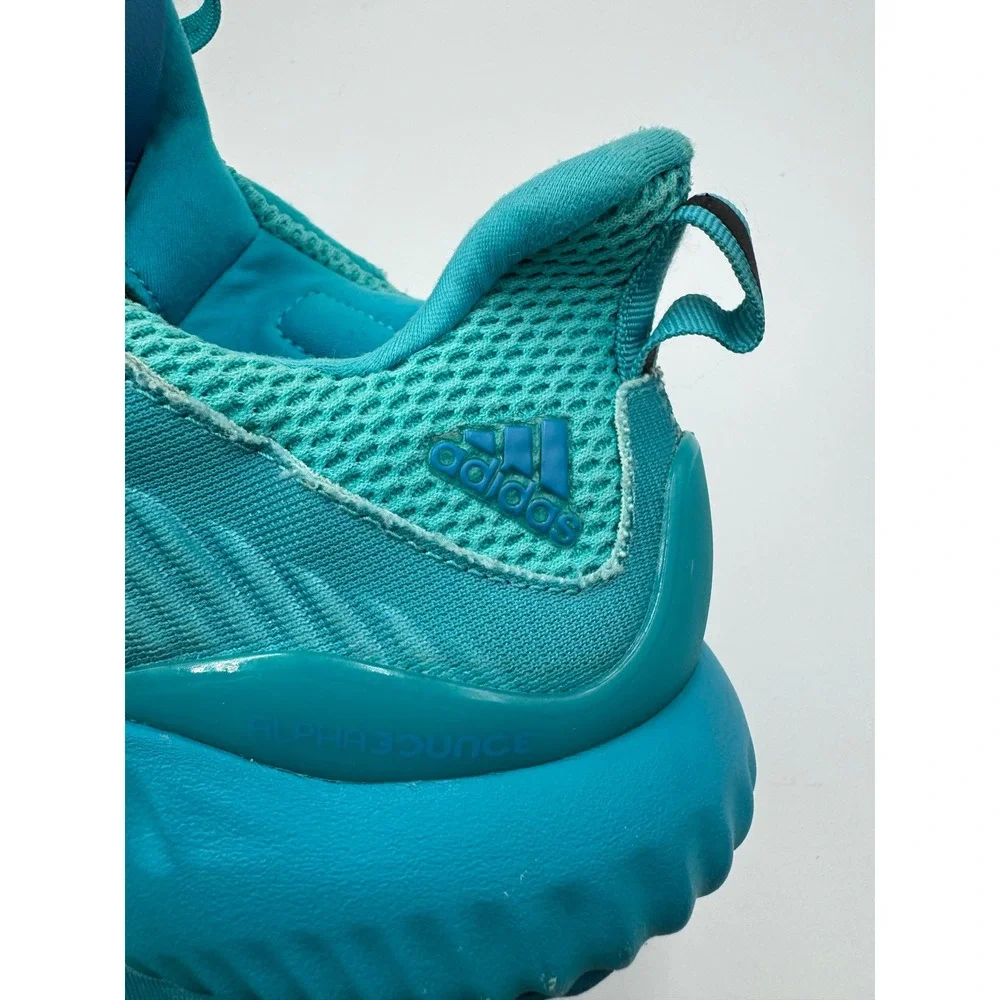 Adidas Running BW1199 Alphabounce EM Teal Blue 8.5 Mesh Bounce Athletic Sneakers